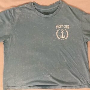 Rebellious One Blue Yacht Club Crop Top